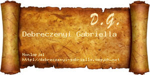 Debreczenyi Gabriella névjegykártya